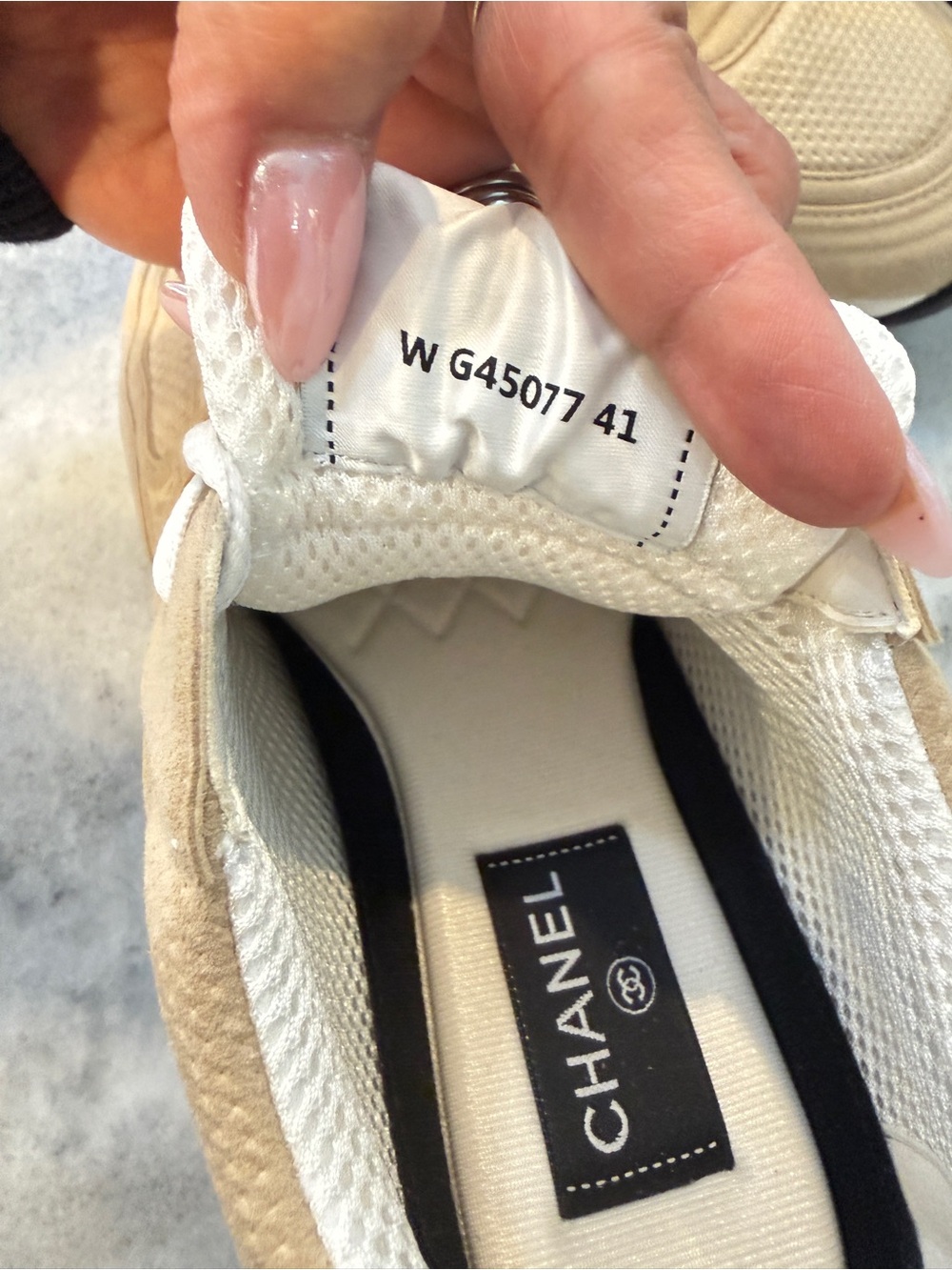 NIB Chanel Sneakers G45077 Beige/suede 41 - Picture 11 of 11